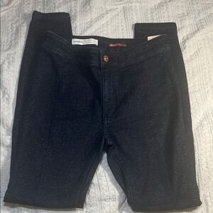 Pilcro high rise denim sparkly fabric denim leggings size 26